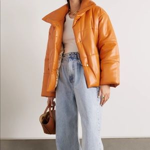 NANUSHKA Hide Quilted Padded Vegan Leather Orange Jacket (New with tags)